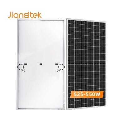 China High Resistance JIANGTEK Half Cell Monocrystalline Bifacial Salt Spray Solar Panels Rate 550w 540w Half Cell Solar for sale