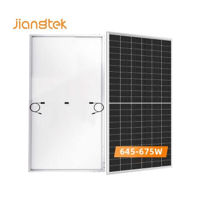 China Factory Price Mono Solar Power System JIANGTEK PERC Half Cells 660W 670W 675W 210mm Cut Solar Panel With CE TUV Certificate for sale