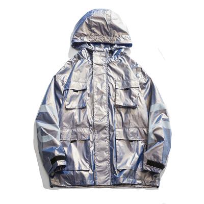 China Breathable Mens Custom Waterproof PU Coated Jacket Ripstop Anorak for sale