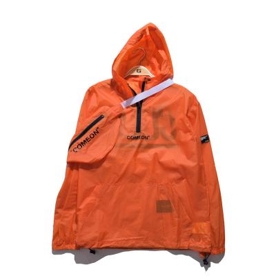 China 2021 Wholesale Sustainable Packable Quarter Zip Mens Waterproof Lightweight Anorak With Custom Logo for sale