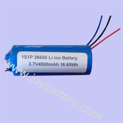 China High capacity 26650 3.7v 4500mah li ion rechargeable battery for sale