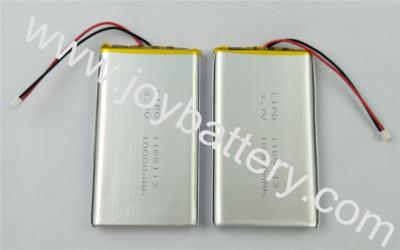 China 3.7V 1165113 10000mAh lipo battery for power bank,1165113 3.7V 10Ah polymer battery pack with PCB for sale