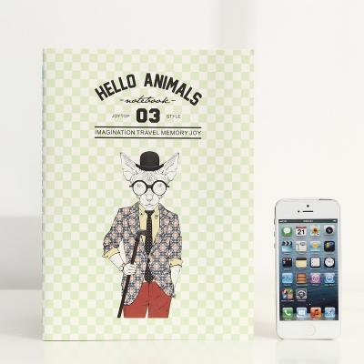 China Original promotion clip new product quilting school notebook Meow Kelly family cablebook for sale