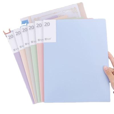 China Creative Color Folder pp Ring Binder Candy Trend Multi-pockets Waterproof Document File Folder Display Book for sale