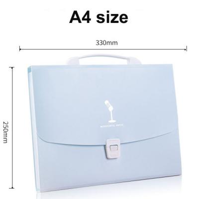 China Eco-friendly A4 Plastic Expanding Files Bag Eco-friendly Plastic Expanding Folders Handle Document Portfolio Document Folder Envelope Bag for sale