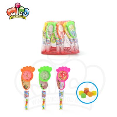 China Normal Colored Foot Cartoon Confectionery Plastic Maze Toy Candy for sale