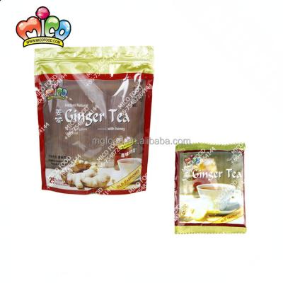 China Good Quality Instant Tea Powder Heathy Quick Food Dried Brown Sugar Honey Flavor Ginger Tea In Bag for sale