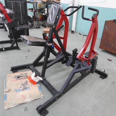 China Commercial Use Gym Fitness Equipment Bodybuilding Flat Loaded Gym ISO-Side Rowing Machine for sale