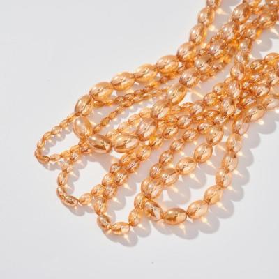 China Newcomer Garden Gift Shiny Crystal Decoration Crystal Beads Strand Glass Decoration Bead Custom Bead Chain for sale