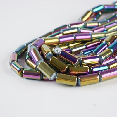 China Cylindrical Wholesale Colored Glass Beads Shiny Hot Selling Fine Workmanship From Low MOQ Direct Sales for sale