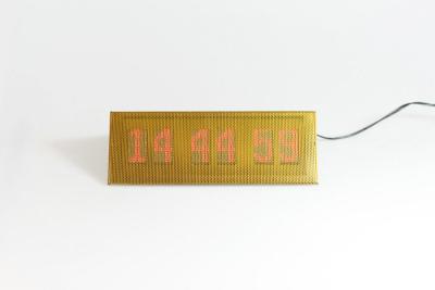 China 24 Hours Dot Matrix Clock , Eco - Friend Metal LED Clocks for sale