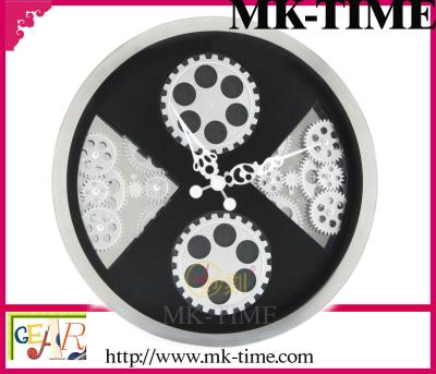 China 16 Inch Sector Moving Gear Wall Clock With Quartz Movement For Office for sale