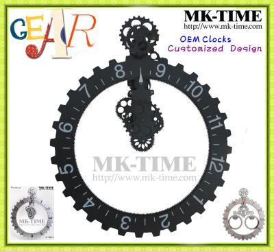 China Home Decoration OEM Gear Clock With CE And RoHS Approval for sale