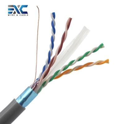 China 23AWG Computer Ethernet Lan Network CCA Cat6 FTP Cable For Indoor Outdoor for sale