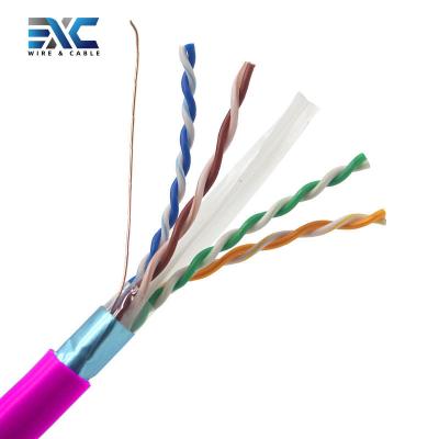 China Up-to-date Telecom Communication Cable Signal Shielded Aluminum Enclosure FTP 305m Network 24AWG High Speed ​​High Conductivity Cat6 for sale