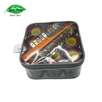 China Salon Home Travel Yip Sing Magnetic Smooth Hair Roller Set With Comb Metal Clips for sale