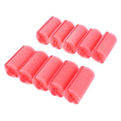 China Soft Eco-friendly Sponge Sleep Plastic Curly 12 PK Plastic & Foam 28MM Snap On Lock Lock Curler Foam Hair Roller for sale