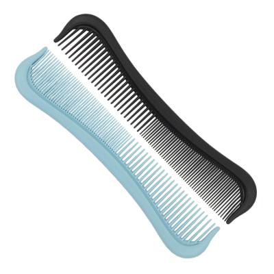 China Salon Custom Make Unique Shape 7 Inch Hair Straightening Styling Plastic Fuzz Curved Comb for sale