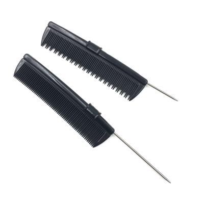 China Stainless Steel Retractable Pin Tail Styler Modeling Comb Classic Retractable Fine Tooth for sale