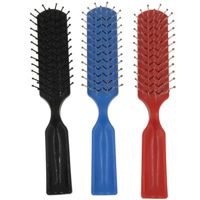 China 7 Rows Ball Inclined Duct Brush Plastic Nylon Bristle Large Massager Flat Back Brush for sale