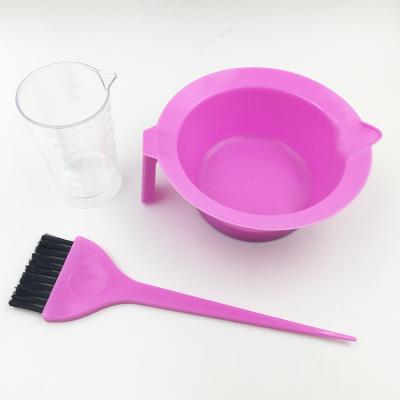 China Pro Plastic Hair Coloring Tint Brush Salon Mixing Bowl College Set for sale