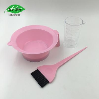 China Salon Hair Coloring Dye Brush + Plastic Mixing Bowl + Measuring Cup Set for sale