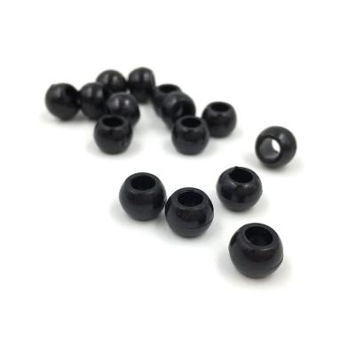 China Hair Decoration Fashion Beautiful Black Bucket Shape Plastic Hair Accessories Beads for sale