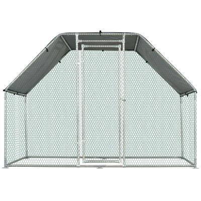 China USA Windproof In Stock 6*3m Large Metal Walk In Poultry Cage Hen Run House Chicken Run Cage House for sale