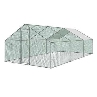 China Outdoor Backyard Metal Cage Chicken Cage Fence Duck Rabbit Cat Crate Playpen Windproof Exercise Pen With Weather Proof Cover for sale