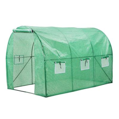 China Easily Assembled 12m Farm Tunnel Agricultural Greenhouse Plant Growing Warm House Tent Tunnel Walk-in Hot House for sale