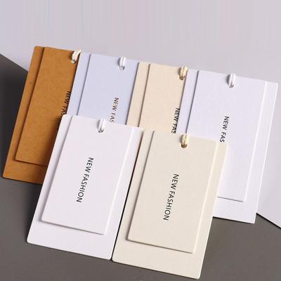 China Other Custom Design Art Paper Hang Tag Fashion Plain Coated Recycled Clothing Kraft Hang Tag for sale