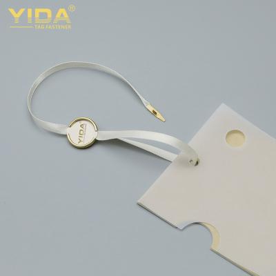 China Other Metal Shell Round Hanging Tag Aluminum Clothing Tag String Ribbon Rope for sale