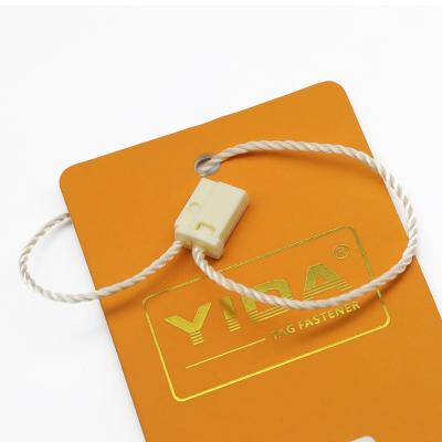 China Viable Manufacturer Clothing Tags Rope Customized Logo Buckle Tags String Seal for sale