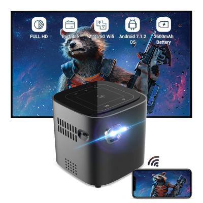 China Wireless Bluetooth Short Throw Projectors Pico HOTACK Mini Portable DLP Smart Full HD Projector Outdoor Movie Cube Shape Portable for sale