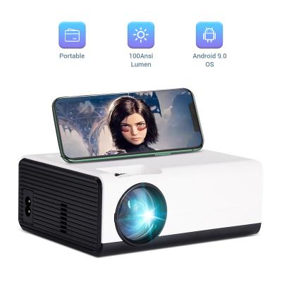 China Pico Wholesale Android 9 Mini Projector 4k Home Theater LCD Beamer High Resolution Mini Led Projector High Lumens Portable Projectors for sale