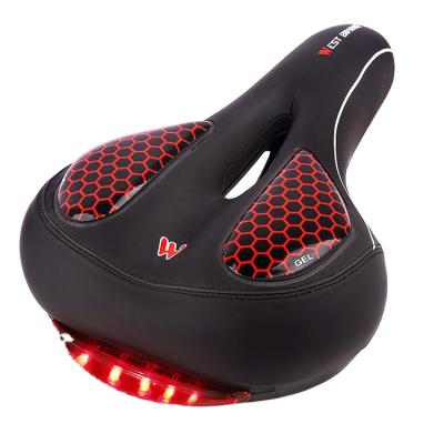 China Bicycle Saddle With Lightweight Exercise Saddle Seat Shock Resistant Bicycle Thicken Waterproof Bike Saddle for sale