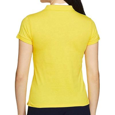 China New Design QUICK DRY Women's Yellow Color Polo Shirt Slim Fit Formal Wear Made In 100% Cotton With Customized Design And Branding for sale