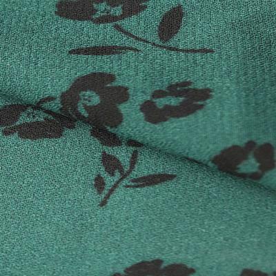 China 120gsm POLY Printed Crepe Polyester GRS Sustainable Recycled Crepe Fabric Antistatic for sale