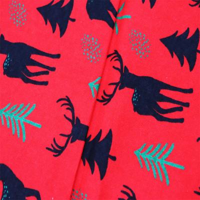 China Shrink-Resistant Designs 145gsm Red Flannel Fabric 100 Cotton Cozy Fancy Soft Printed for sale