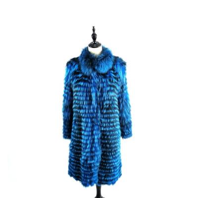 China Fashionable new style knitted real fox fur coat women anti-shrink for sale