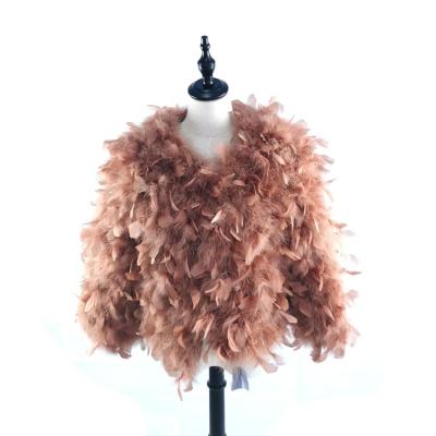 China 2019 Fashion Genuine Ostrich Feather Fur Jacket Anti-Shrink Tracksuit for sale