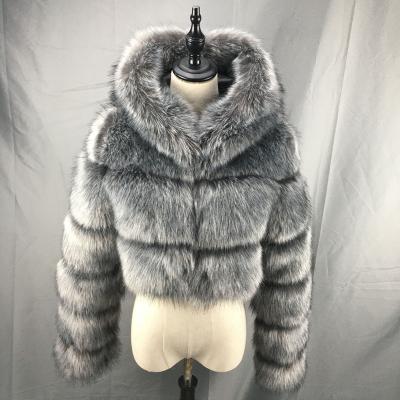 China Wholesale Fashion High Quality Custom Faux Fur Jacket Anti-Shrink for sale