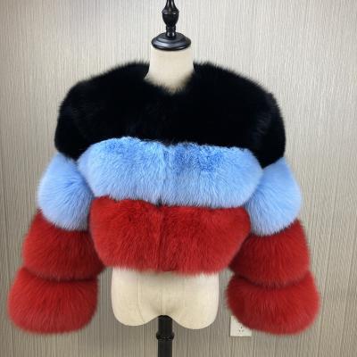 China Anti-Shrink Fashionable Style Real Fox Fur Women Coats for sale