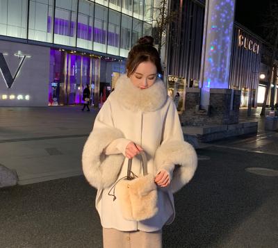 China Fox fur 2019 Europe and the United States women's new fur cashmere shawl with fur for sale