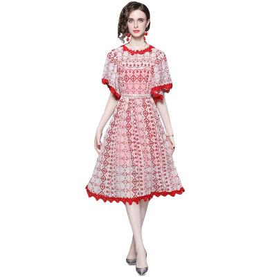 China RY8671085 QUICK DRY Xiaoxiangfeng embroidered foreign celebrity fashion slimming two-piece dress for sale