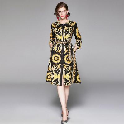 China New XC5486068-Autumn retro printing anti-shrink straight jacket for sale