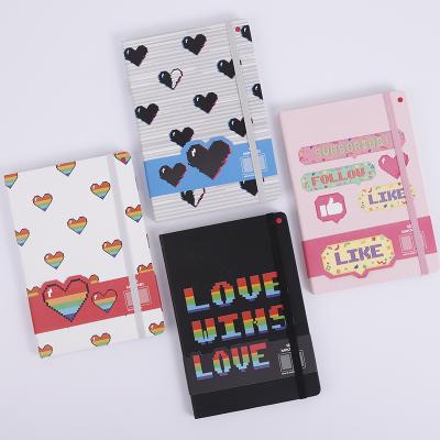 China 2020 Valentine's Gift Notebook Heart Shape Design Brand Mikirei Hardcover Book Printed Notebook for sale