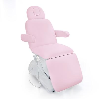 China Modern Electric Pink Color Motor Eyelash Spa Furniture 3 Color Motor Yimmi Massage Table Beauty Treatment Chair Bed for sale