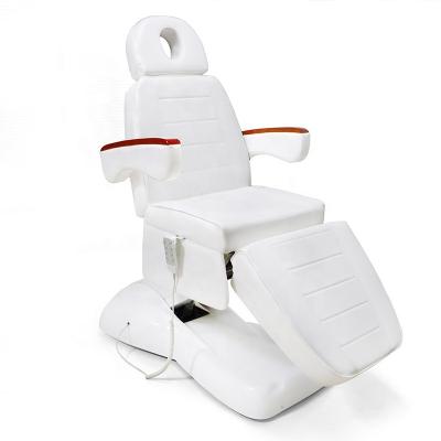 China Modern Customized Cosmetic Electric Bed Tattoo Spa Bed 3/4 Facial Color Electric White Electric Motors Treatment Table for sale