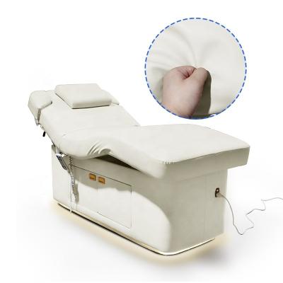 China New Modern Design SPA Eyelash Electric Heating Facial Bed With Cabinet Massage Electric Bed for sale